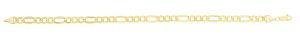 10K Gold 5.6mm Lite Figaro Chain