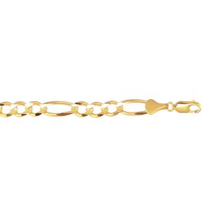 10K Gold 7.9mm Figaro Chain