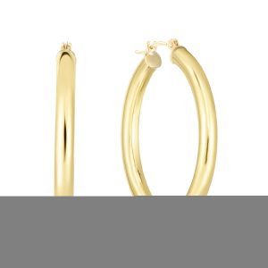 10K Gold 3x30mm Hoop Earring