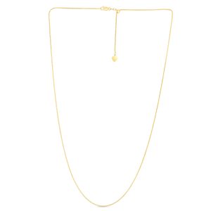 14K Gold 1mm Adjustable Franco Chain
