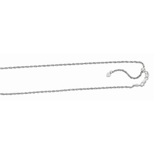 Silver 1.5mm Adjustable Rope Chain