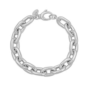 Silver Oval Link Bracelet