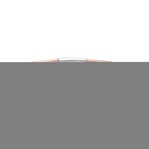 Gold Over Silver Basketweave Stretch Bangle