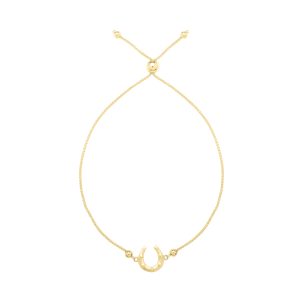 14K Adjustable Heart Bolo Bracelet