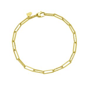 14K Mini Diamante Paperclip Chain