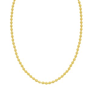 14K Disco DC Bead Necklace