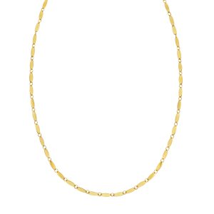 14K Flat Pebble Necklace