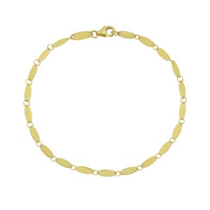 14K Flat Pebble Bracelet