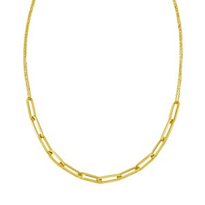 14K Adjustable Paperclip Necklace