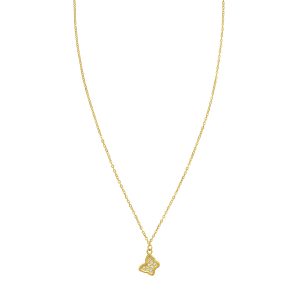 14K Petite Diamond Butterfly Necklace