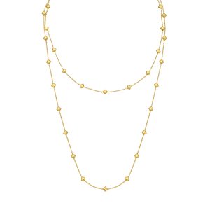 14K Pyramid Station Layered Necklace