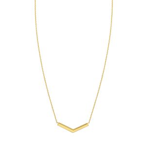 14K Chevron Necklace