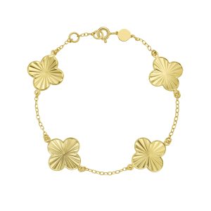 14K Golden Clover Bracelet