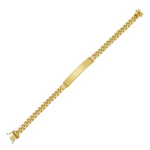 14K Gold 6.6mm  Lite Cuban ID Bracelet