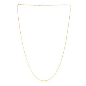14K Gold 0.87mm Diamond Cut Cable Chain