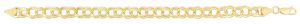 14K Gold 7mm Medium Double Link Charm Bracelet