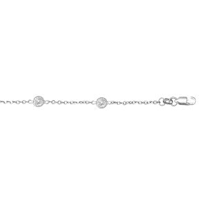 14K Gold CZ by the Yard Anklet