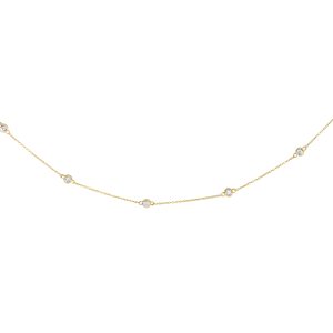 14K Gold .25ct Diamonds by the Yard Necklace