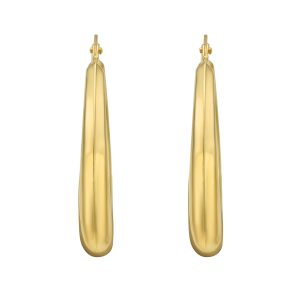 14K Gold Classic Round Hoops