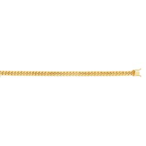 14K Gold 20" 4.5mm Semi-Solid Miami Cuban Chain
