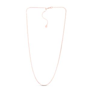 14K Gold 1.5mm Adjustable Paperclip Chain