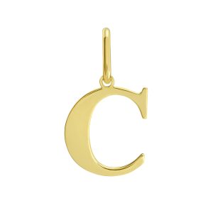 14K Gold Initial C Charm
