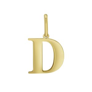 14K Gold Initial D Charm