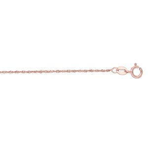14K Gold 1.1mm Singapore Chain