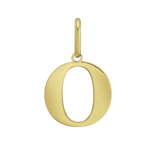 14K Gold Initial O Charm
