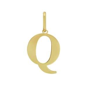 14K Gold Initial Q Charm