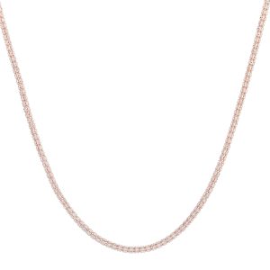 14K Rose 3.3mm Two-Tone Fancy Ice Chain