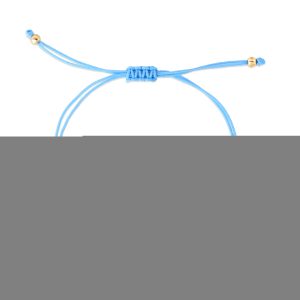 14K Blue Cord Heart Adjustable Bracelet