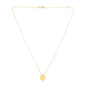 14K Gold Clover Necklace