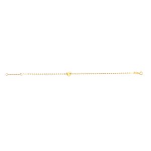 14K Gold Heart Bracelet
