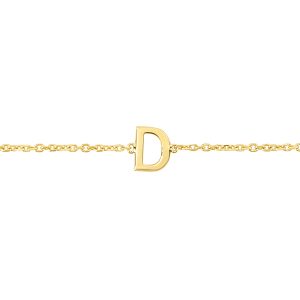 14K Mini Initial D Bracelet
