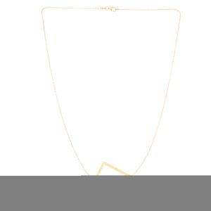 14K Gold Large Initial F Necklace