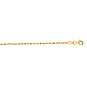 14K Gold 10" 1.8mm Royal Rope Chain