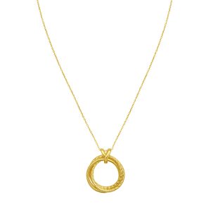 14K Interlocking DC Trinity Necklace