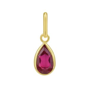 14K Pear Ruby Charm