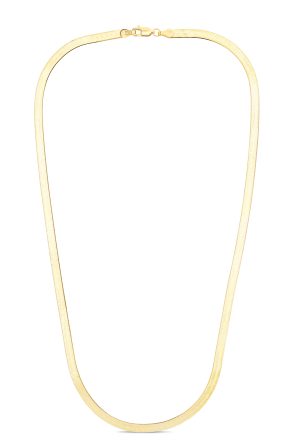 14K Gold 7" 4mm Imperial Herringbone Chain