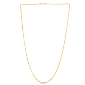 14K Gold 1.8mm Square Wheat Chain