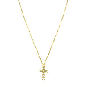 14K DiamonOro Cross Necklace