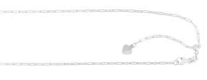 14K Gold 1.5mm Adjustable Paperclip Chain
