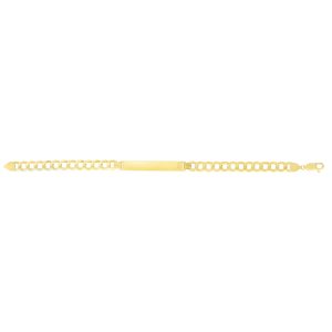 10K Gold 6.7mm Curb ID Bracelet