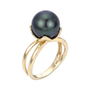 14KT Yellow Gold Tahitian Pearl Ring
