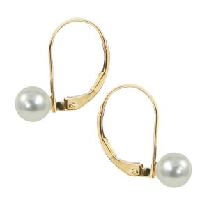 14KT Yellow Gold Freshwater Pearl Earring