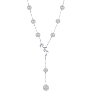 14KT White Gold Freshwater Pearl Necklace