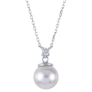 14KT White Gold Akoya Pearl Necklace
