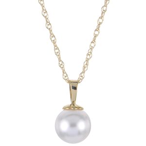 14KT Yellow Gold Akoya Pearl Pendant