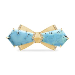 14K Yellow Gold Hills Turquoise Tie Bar